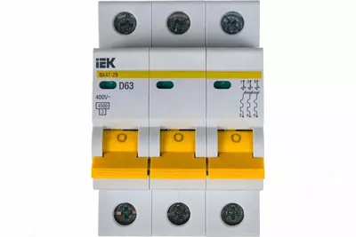   Автоматический выключатель IEK ВА 47-29  3Р  63А  4 5кА