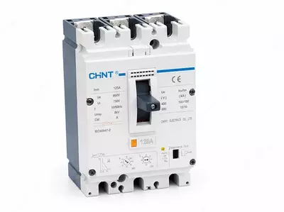 Автоматический выключатель NM8NL-125 4P A RCD1 УЗО (30mA-1A) 50kA