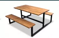 Лофт стол со скамейками на 6 человек