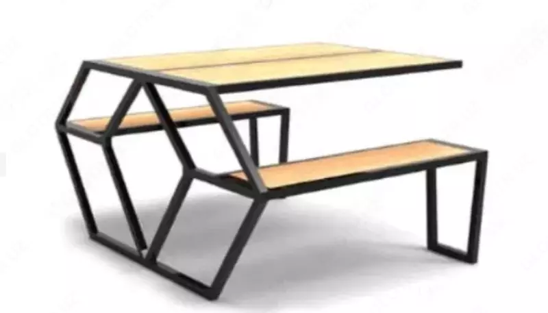 Лофт стол со скамейками на 6 человек - 2 415 000 сум