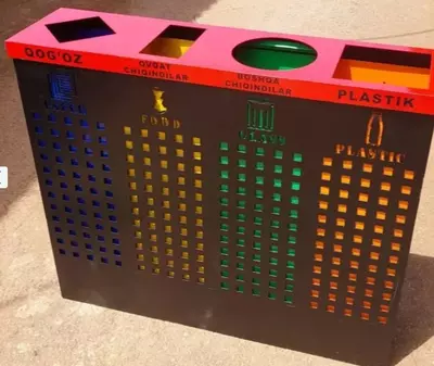 Металлические урны с тремя отсеками - 2 500 000 сум / шт