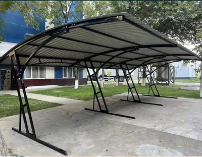 Металлический навес для автомобиля "SHEETMETALL" 5.7 х 2.9 м