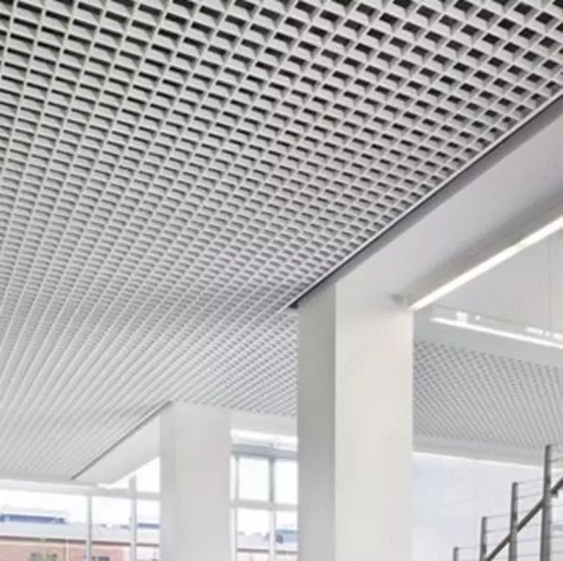 Потолки грильято Профиль: 30x10 Ячейки: 75x75.