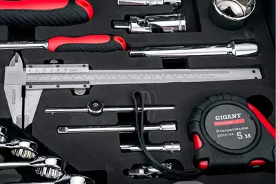 Набор инструментов (в алюминиевом кейсе) "Gigant Professional" GPS 151, 1/2" и 1/4" 151 предмет (151 предмет)