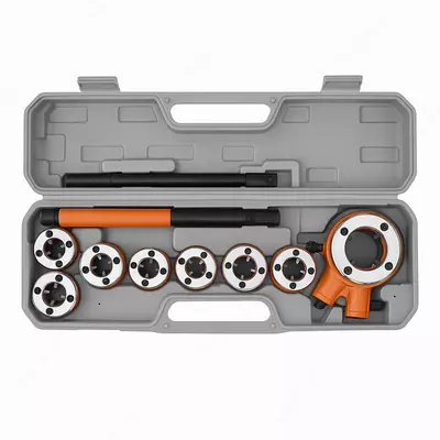 Набор клуппов "Sparta" 1/4"-3/8"-1/2"-3/4"-1"-1 1/4",1.25" плашкодержатель с трещоткой, (9 предм.)