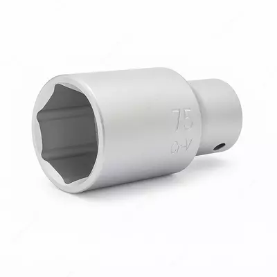 Головка торцевая глубокая на 75 мм, 6-ти гранная