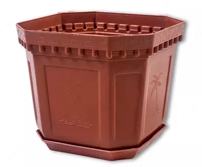 Цветочный горшок квадратный №2 объёмом 4 литра