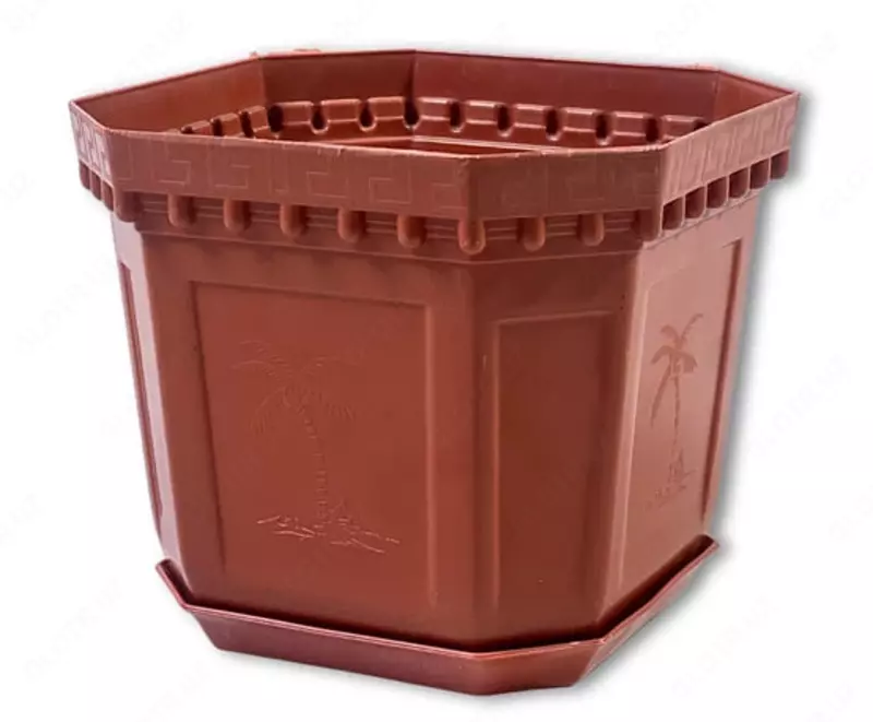 Цветочный горшок квадратный №3