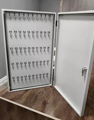 Osiladigan kalit ushlagich (metall) "KEY-50", 600x360x60 mm, 50 ta kalit (kulrang)