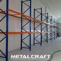Складской средне-грузовой стеллаж с балками и настилом "Metalcraft"