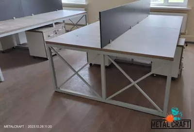 Комбинированный офисный стол (металл, дерево) "Metalcraft" Лофт (Ассортимент)
