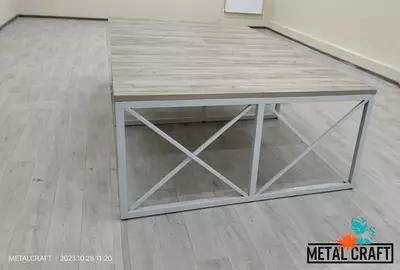 Комбинированный офисный стол (металл, дерево) "Metalcraft" Лофт (Ассортимент)