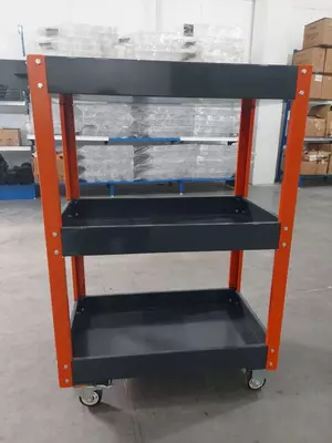 Инструментальная тележка (открытая) "Metalcraft", мобильная, металл, 800х400х840 мм, 3 полки