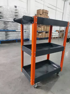 Инструментальная тележка (открытая) "Metalcraft", мобильная, металл, 800х400х840 мм, 3 полки