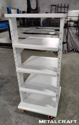 Аппаратная стойка-тележка (металлическая) "Metalcraft" полки от 2-х до 7 шт.