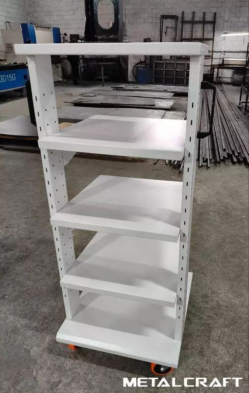 Аппаратная стойка-тележка (металлическая) "Metalcraft" полки от 2-х до 7 шт.