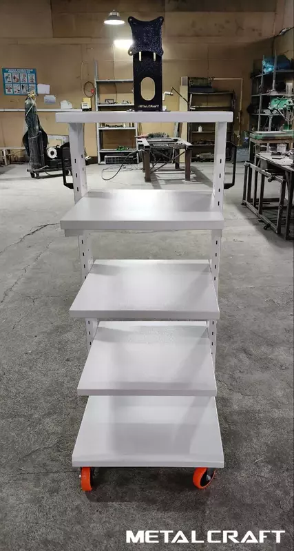 Аппаратная стойка-тележка (металлическая) "Metalcraft" полки от 2-х до 7 шт.