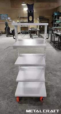 Аппаратная стойка-тележка (металлическая) "Metalcraft" полки от 2-х до 7 шт.