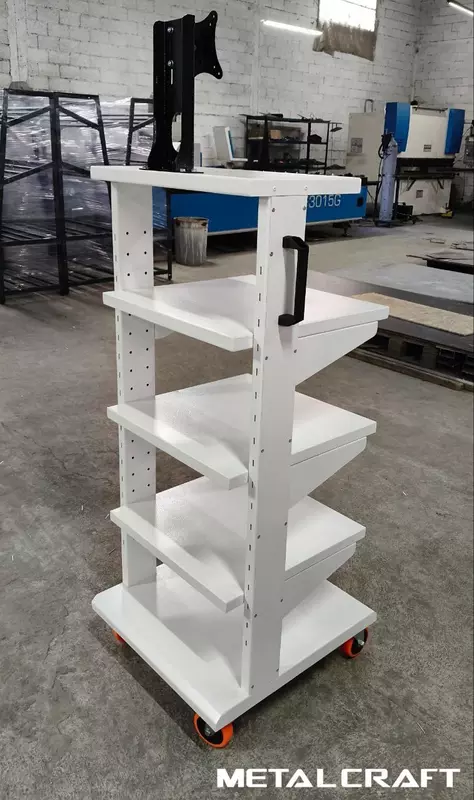 Аппаратная стойка-тележка (металлическая) "Metalcraft" полки от 2-х до 7 шт.