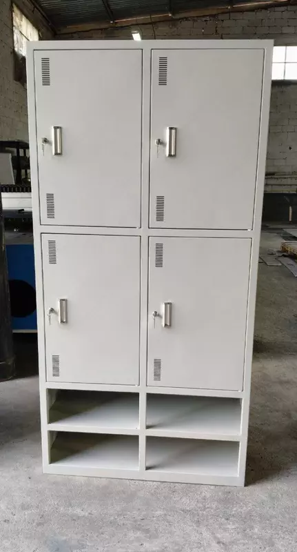 Металлический шкаф для одежды "Metalcraft" 4 ячейки, открытые полки