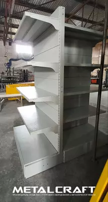 Металлический торговый стеллаж (двухсторонний) "Metalcraft"