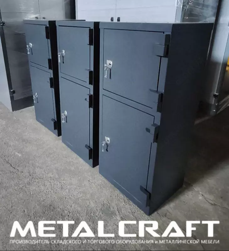 Металлический бухгалтерский шкаф с трейзером "Metalcraft" 2 секции