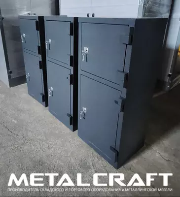 Металлический бухгалтерский шкаф с трейзером "Metalcraft" 2 секции