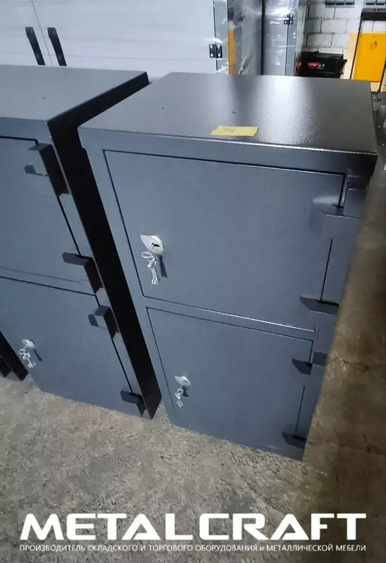 Металлический бухгалтерский шкаф с трейзером "Metalcraft" 2 секции