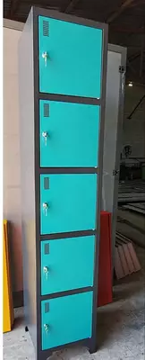 Металлический шкаф для одежды "Metalcraft" 5 ячеек, 1950x400x400 мм