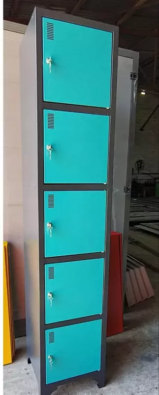 Металлический шкаф для одежды "Metalcraft" 5 ячеек, 1950x400x400 мм