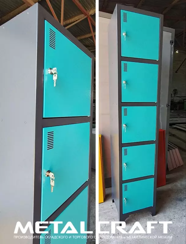 Металлический шкаф для одежды "Metalcraft" 5 ячеек, 1950x400x400 мм