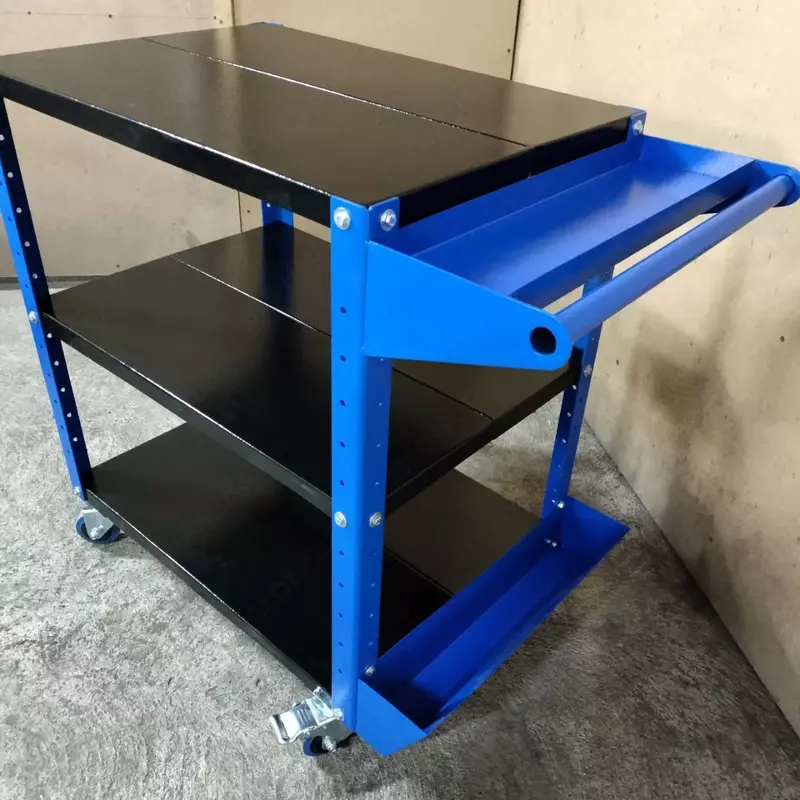 Инструментальная тележка (мобильная) "Metalcraft", металл, 800х500х880 мм, 3 откр. полки