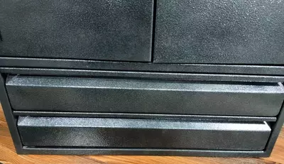 Металлический шкаф для инструментов (настенный) "Metalcraft" 2 секции, 2 выдв. ящика, перф. панель, 655×280×810 мм