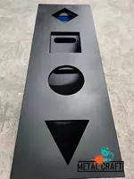 Chiqindilarni alohida yig'ish uchun quti (rangli) "Metalcraft" 1200x800x400 mm