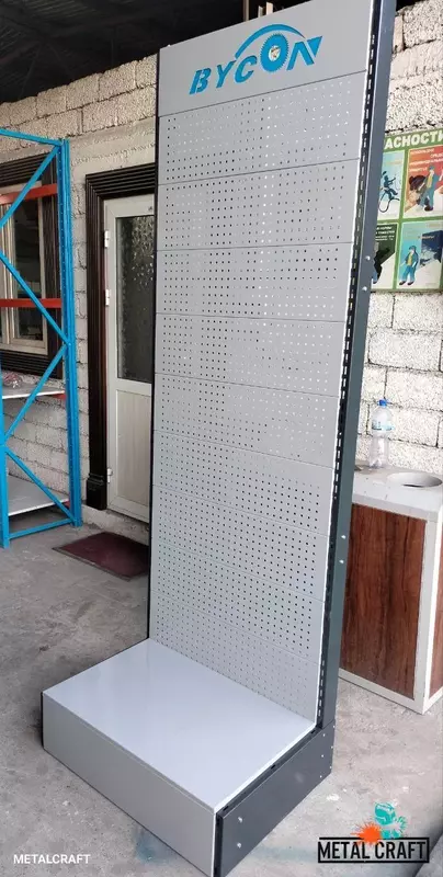 Металлический торговый стеллаж (перфорированный) "Metalcraft" от 1 до 5 полок