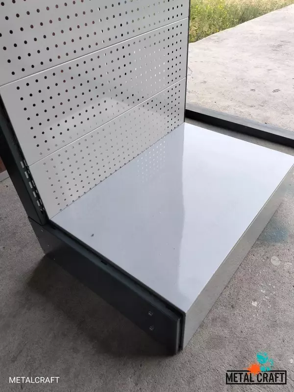 Металлический торговый стеллаж (перфорированный) "Metalcraft" от 1 до 5 полок