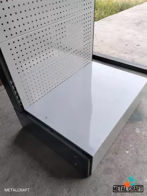 Металлический торговый стеллаж (перфорированный) "Metalcraft" от 1 до 5 полок