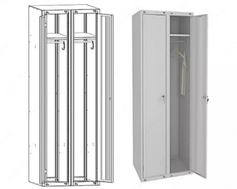   Шкаф-локер для одежды ШМ-22-600 раздевальный металлический