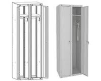   Шкаф-локер для одежды ШМ-22-800 раздевальный металлический