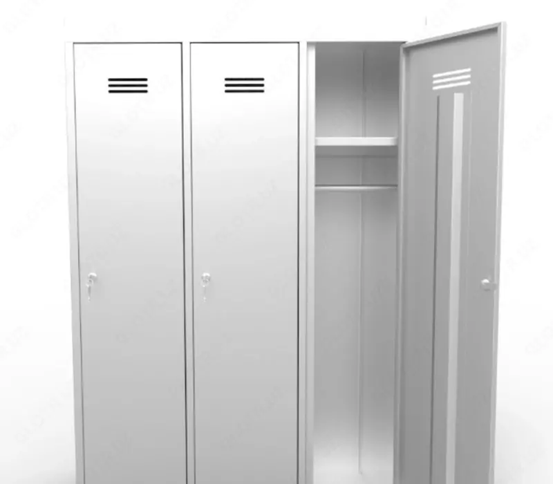  Kiyim-kechak uchun metall garderob shkafi-loker SHM-33-1200 (kiyinish xonasi uchun) Chakana savdo