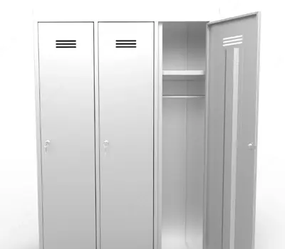  Kiyim-kechak uchun metall garderob shkafi-loker SHM-33-1200 (kiyinish xonasi uchun) Chakana savdo