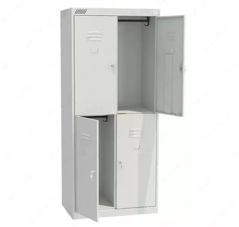  4 bo‘limli kiyim shkafi SHR 24-800 (metall kiyinish shkafi) - 