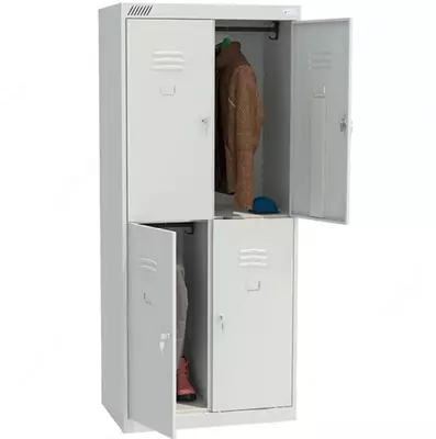   4 bo‘limli kiyim shkafi SHR 24-800 (metall kiyinish shkafi)