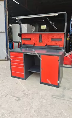 Двух тумбовый металлический верстак