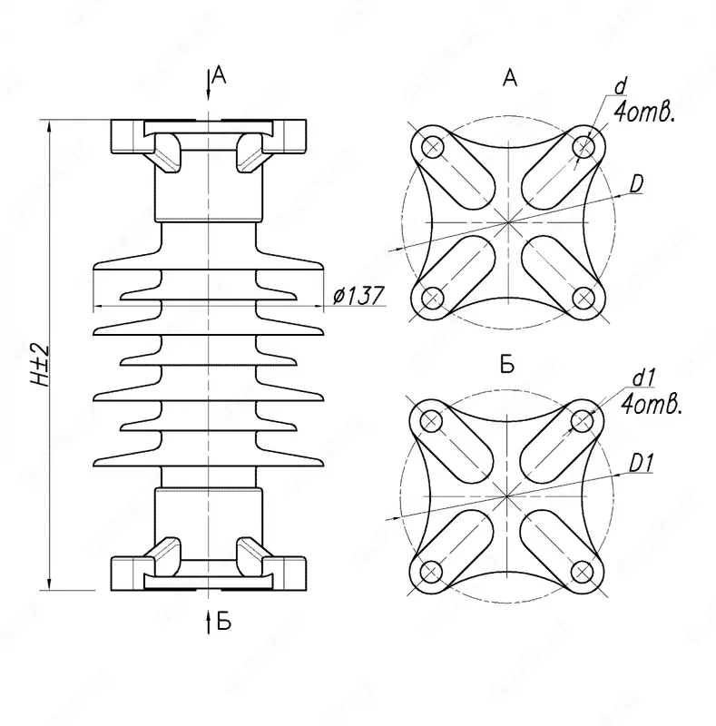Polimer tayanch izolyatorlar OSK 20-10-A-4 UHL1