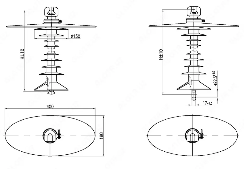 изоляторы подвесные ПСПКр 70-25/1
