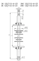 Chiziqli polimer osma izolyatorlar LK 120/110-A-2 (III