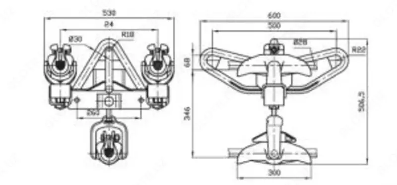 Зажимы поддерживающие 3ПГН2-5-4