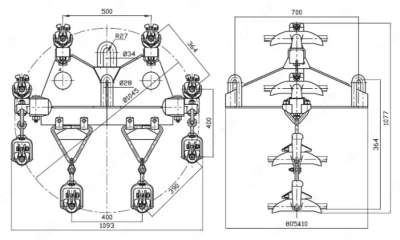 Зажимы поддерживающие 8ПГН2-5-20