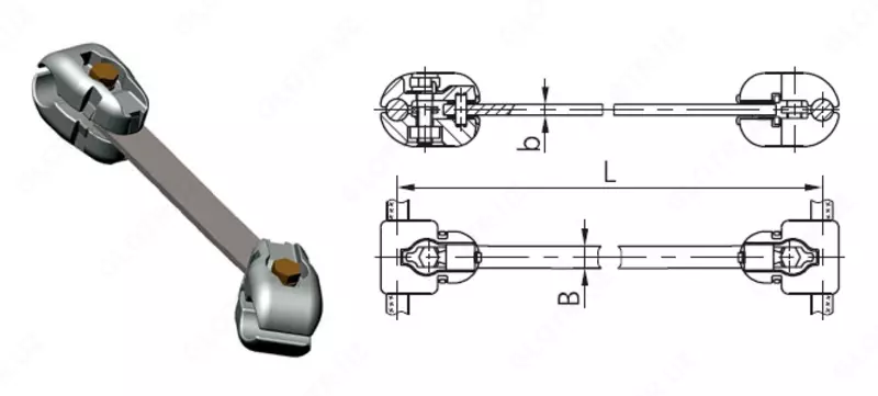 Распорки дистанционные глухие РГУ-2-400